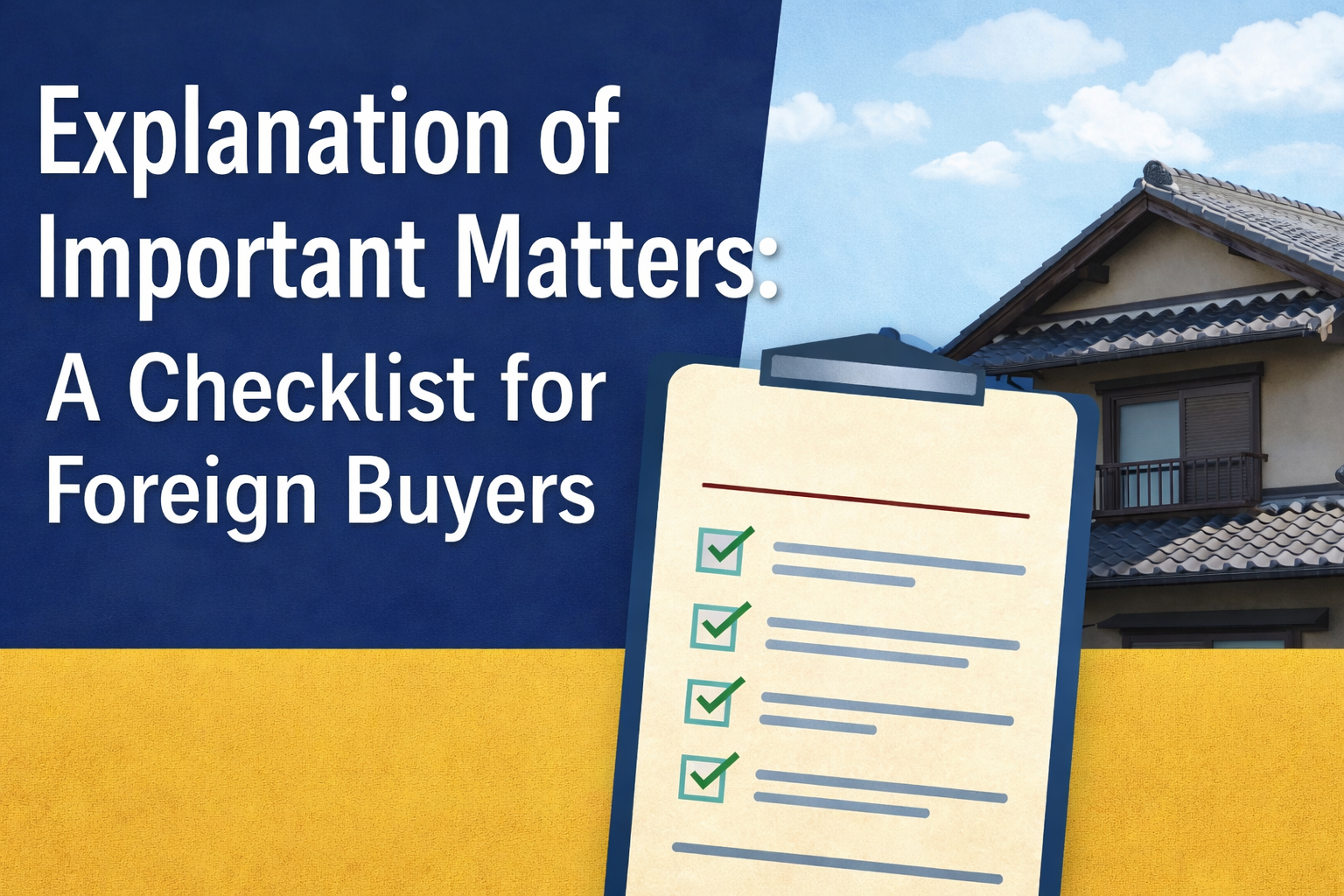 Explanation of Important Matters (Jūyō Jikō Setsumei) in Japan: A Checklist for Foreign Buyers